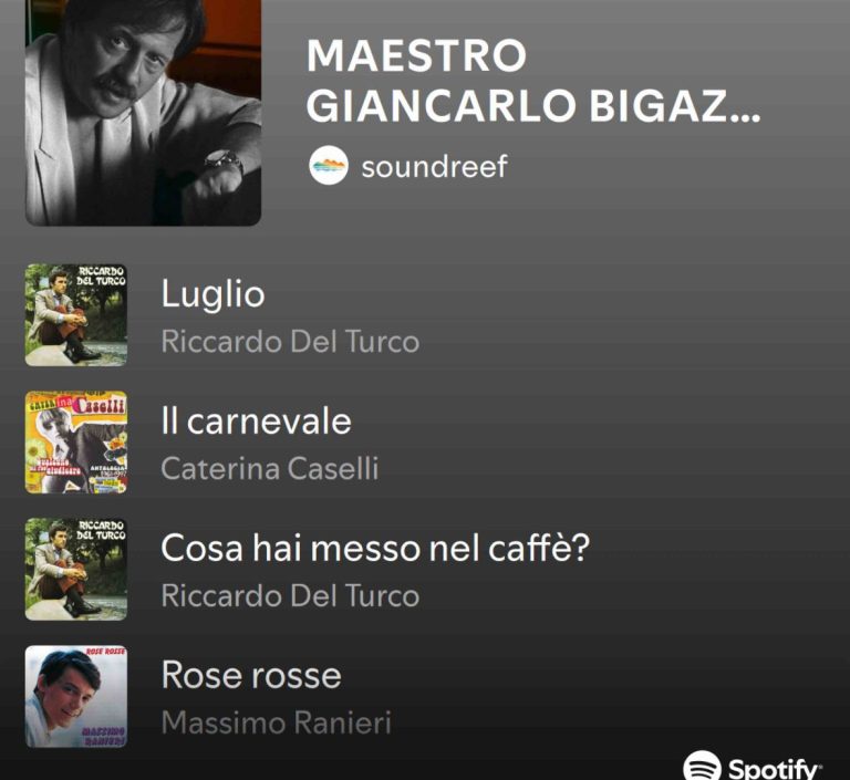 Playlist di Giancarlo Bigazzi su Spotify